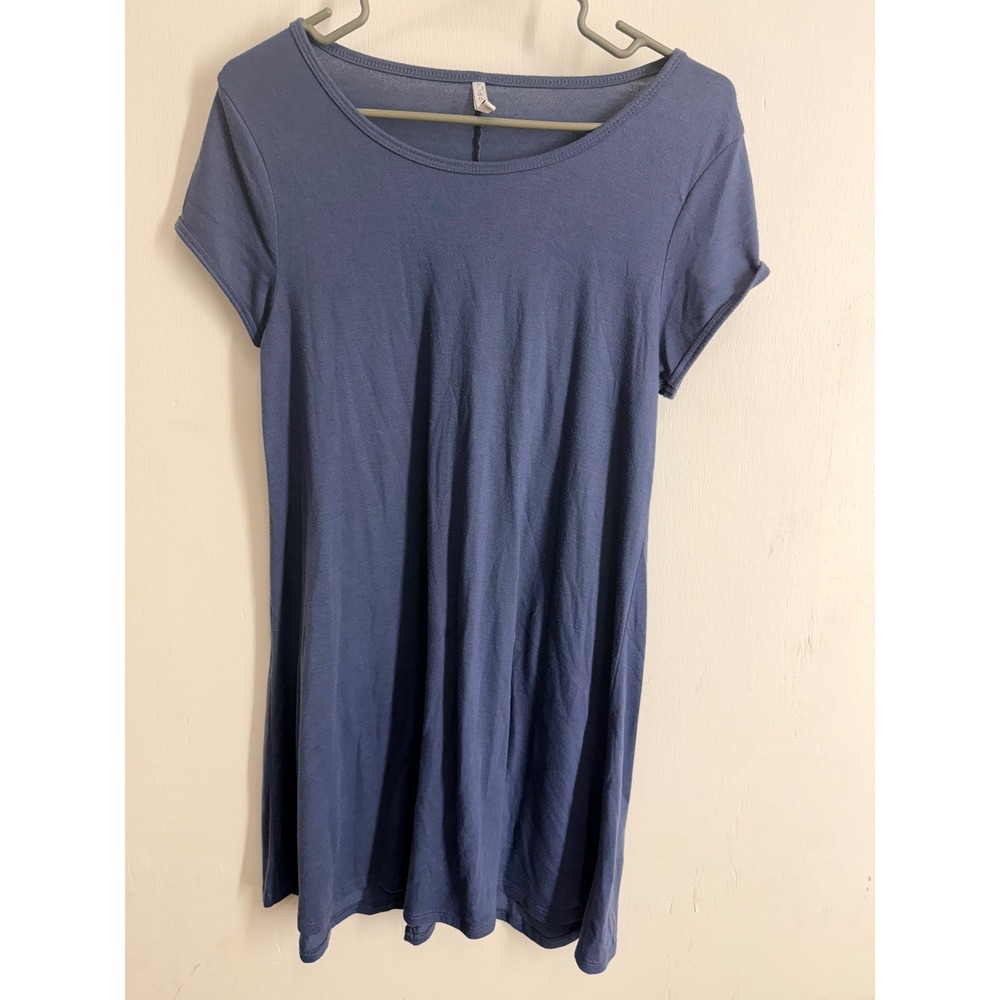 Z Supply Womens Blue Short Sleeve T-Shirt Dress Size M ZD172143 Jersey Knit Mini
